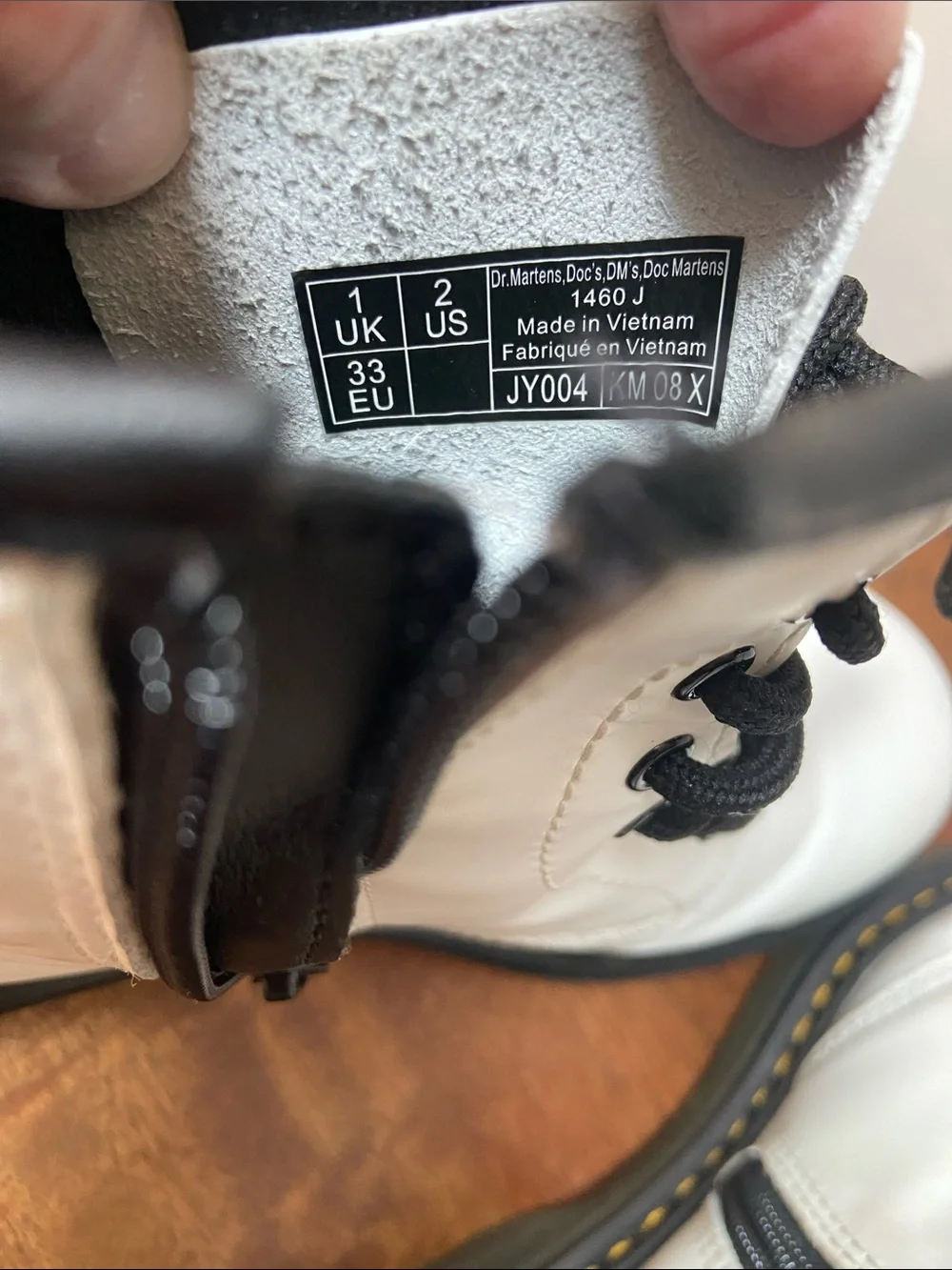 Doc Martens 1460 White Juniors Size 2